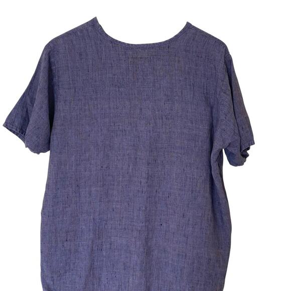 FLAX By Jeanne Engelhart 100% Linen Top (Med) Pants (Sm) Woven Lagenlook Set - Picture 6 of 16